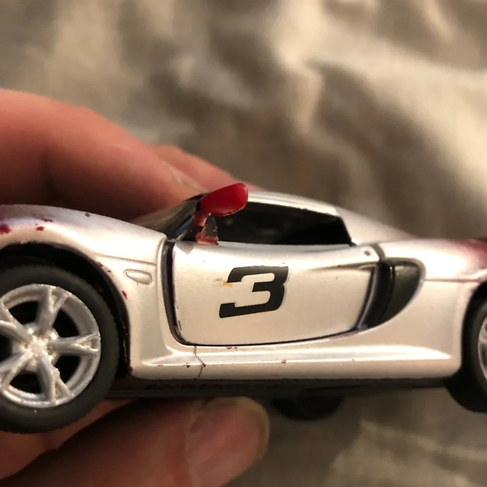 Red and Silver Lotus Exige S pull back action.